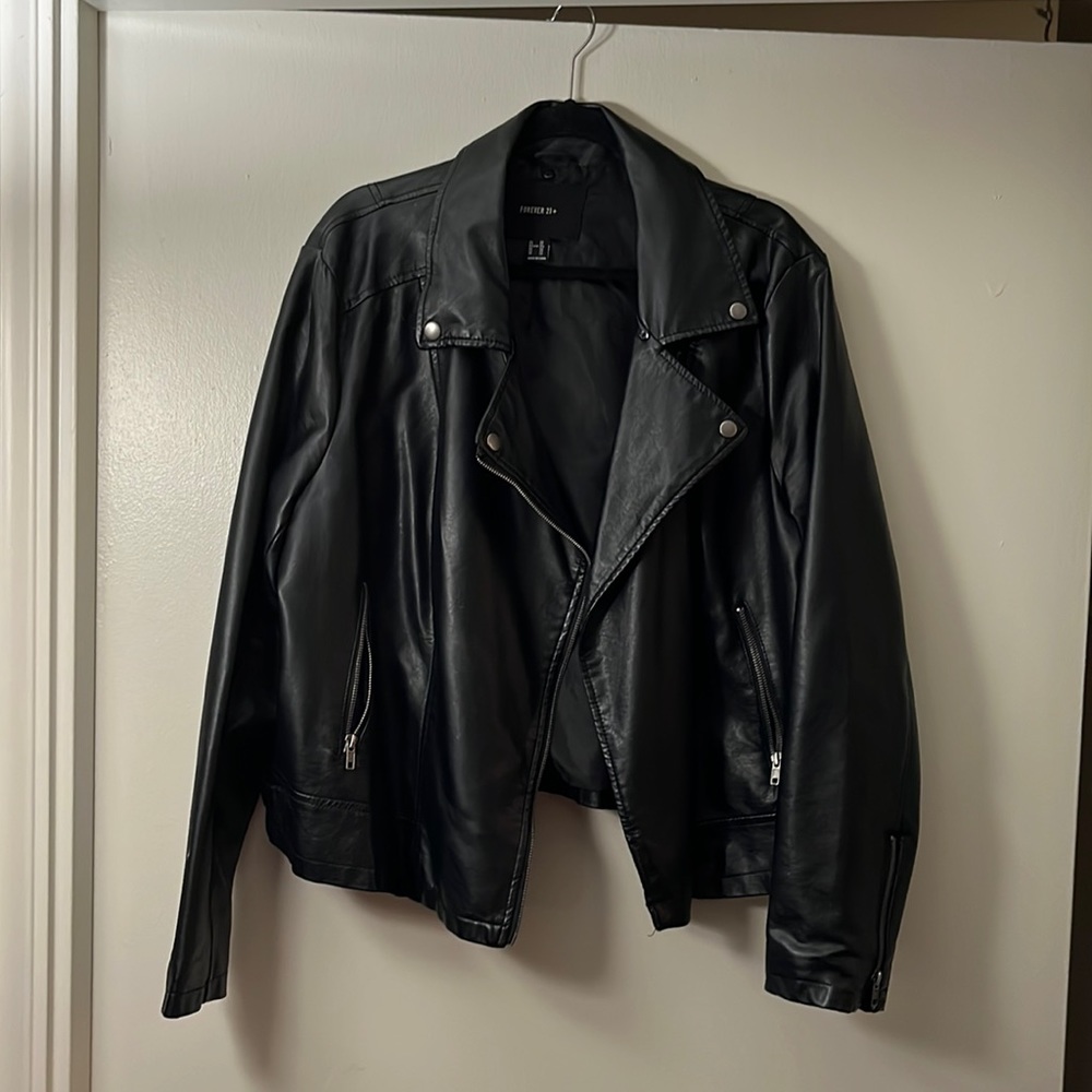 Black, leather jacket